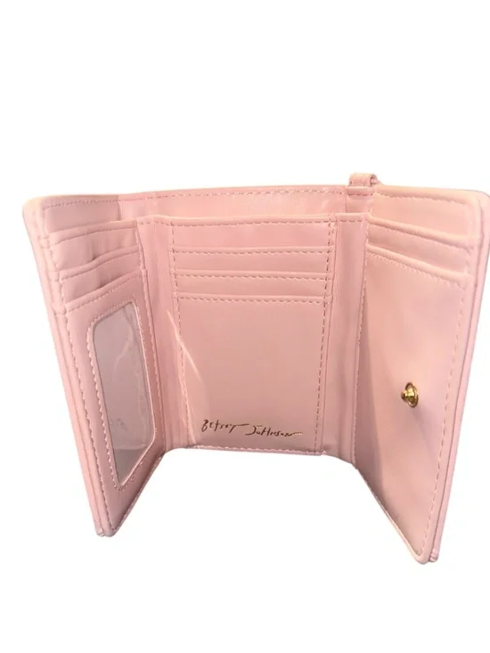 Betsey Johnson Pink Quilted Heart Card Case Wallet NWOT - Picture 8 of 9